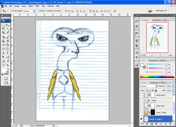 Creation of Alien Vacation: Step 4